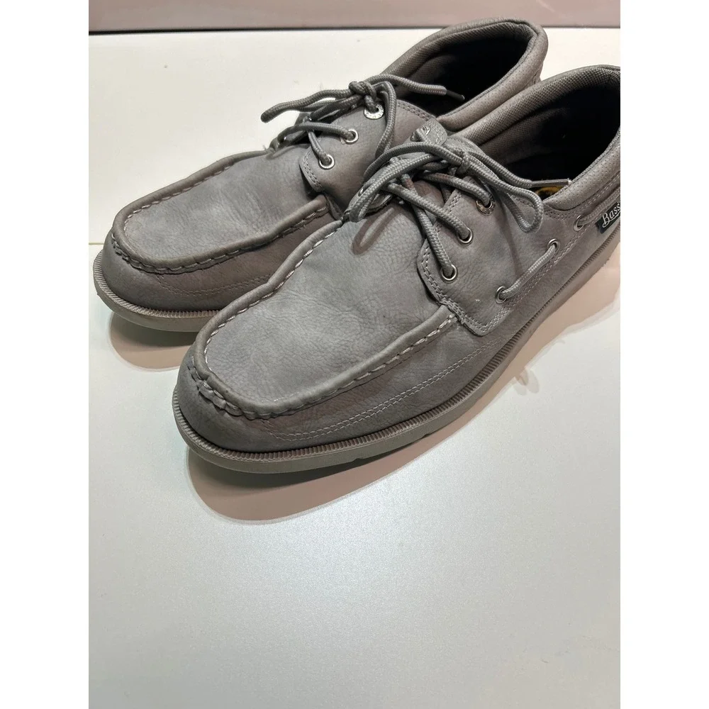 Bass Mens Boat‎ Shoes Lace Up Casual Comfort Loafers Gray Size US 10.5
